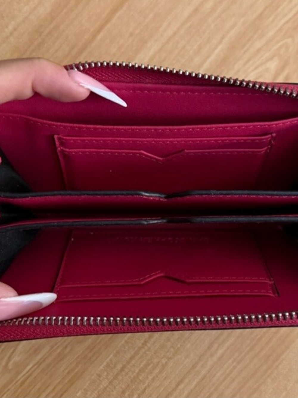 Christopher Kon Compact Women's Zip Wallet in Deep Pink